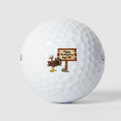 Happy Thanksgiving Day Funny Golfballen (Voorkant)