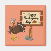 Happy Thanksgiving Day Funny Magneet (Voorkant)