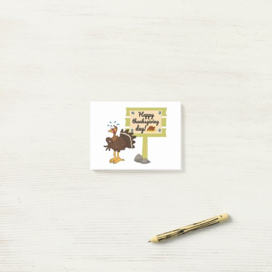 Happy Thanksgiving Day Funny Post-it® Notes (Op bureau)