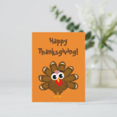 Happy Thanksgiving Day funny turkey bird custom Feestdagenkaart (Staand voorkant)