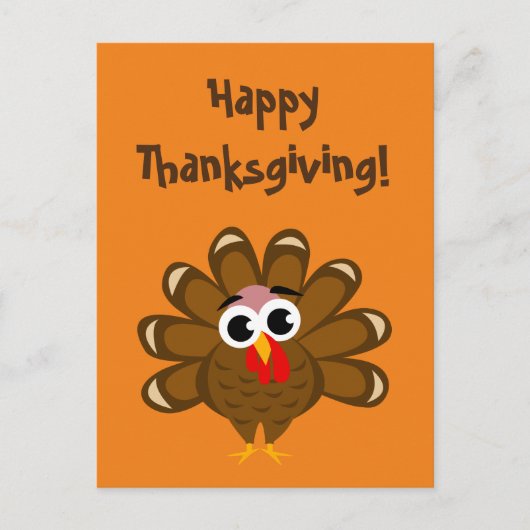 Happy Thanksgiving Day funny turkey bird custom Feestdagenkaart (Voorkant)