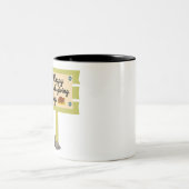 Happy Thanksgiving Day Funny Tweekleurige Koffiemok (Center)