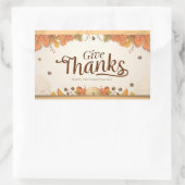 Happy Thanksgiving Day geeft Bedankt Rechthoekige Sticker (Tas)