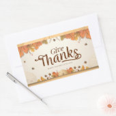 Happy Thanksgiving Day geeft Bedankt Rechthoekige Sticker (Envelop)