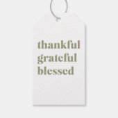 Happy Thanksgiving Day | Gelukkig Grateful Blessed Cadeaulabel (Voorkant)