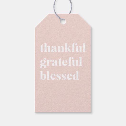 Happy Thanksgiving Day | Gelukkig Grateful Blessed Cadeaulabel (Voorkant)