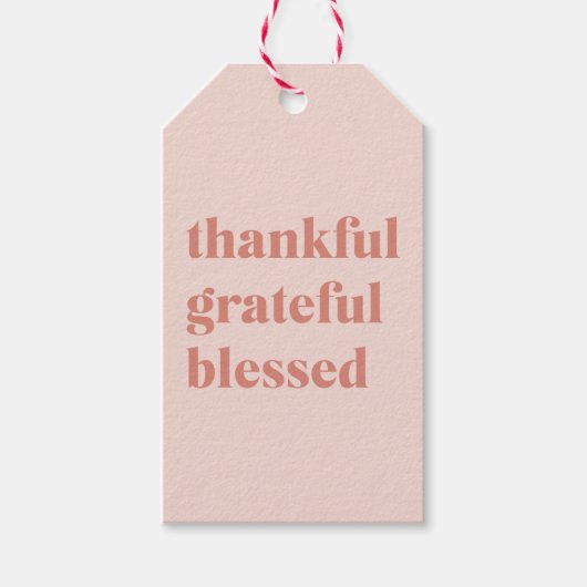 Happy Thanksgiving Day | Gelukkig Grateful Blessed Cadeaulabel (Voorkant)