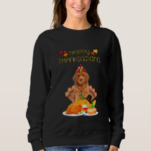 Happy Thanksgiving Day Goldendoodle Hond Turkije Trui