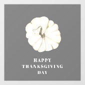 Happy Thanksgiving Day | Grijze pompoen Raamsticker (Vel)