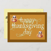 Happy Thanksgiving Day Holiday Briefkaart (Voorkant / Achterkant)