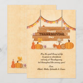 Happy Thanksgiving Day Holiday Card Feestdagenkaart (Voorkant / Achterkant)