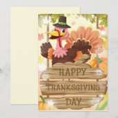 Happy Thanksgiving Day Holiday Card Feestdagenkaart (Voorkant / Achterkant)