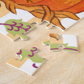 Happy Thanksgiving Day Jigsaw Puzzle Turkey Legpuzzel (Zijkant)