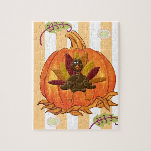 Happy Thanksgiving Day Jigsaw Puzzle Turkey Legpuzzel (Verticaal)