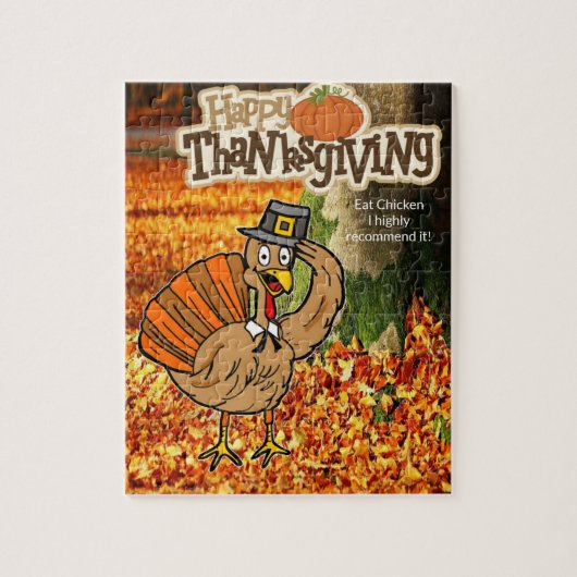 Happy Thanksgiving Day Jigzaag Puzzle Legpuzzel (Verticaal)