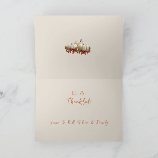 Happy Thanksgiving Day Kaart (Binnen)