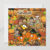 Happy Thanksgiving Day Kaart Invitation (Voorkant)