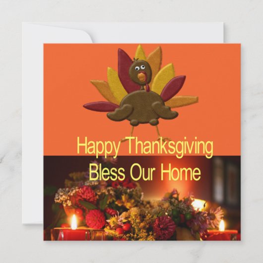 Happy Thanksgiving Day Kaart Invitation (Voorkant)