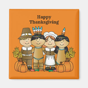 Happy Thanksgiving Day Kinderen Magneet