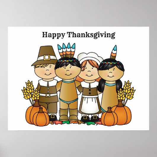 Happy Thanksgiving Day Kinderen Poster (Voorkant)