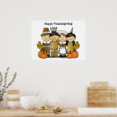 Happy Thanksgiving Day Kinderen Poster (Keuken)