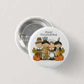 Happy Thanksgiving Day Kinderen Ronde Button 3,2 Cm (Voorkant /achterkant)