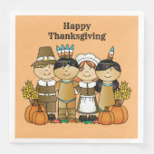 Happy Thanksgiving Day Kinderen Servet (Voorkant)
