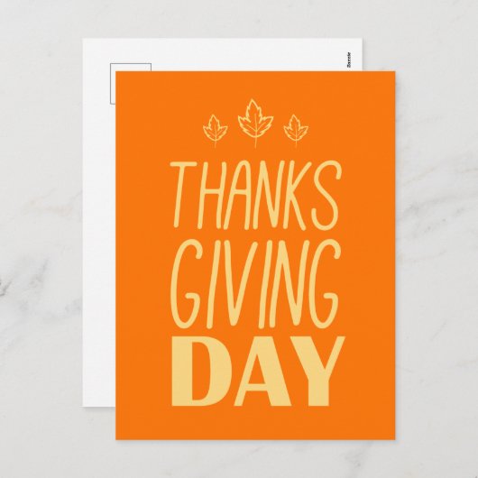 Happy Thanksgiving Day Leaves Autumn Feestdagenkaart (Voorkant / Achterkant)
