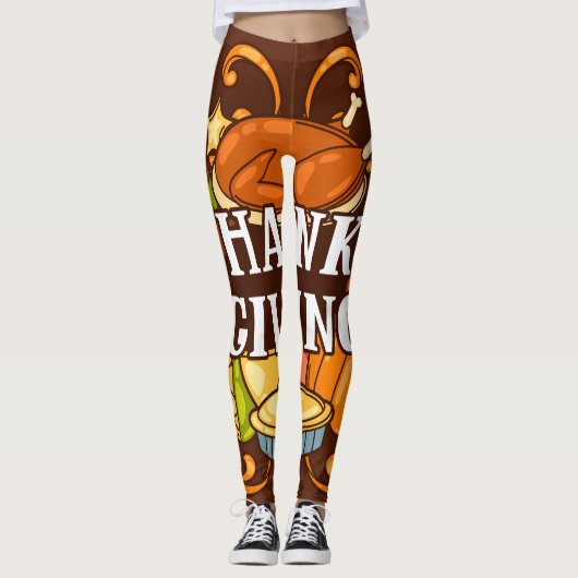 Happy Thanksgiving Day Leggings (Voorkant)