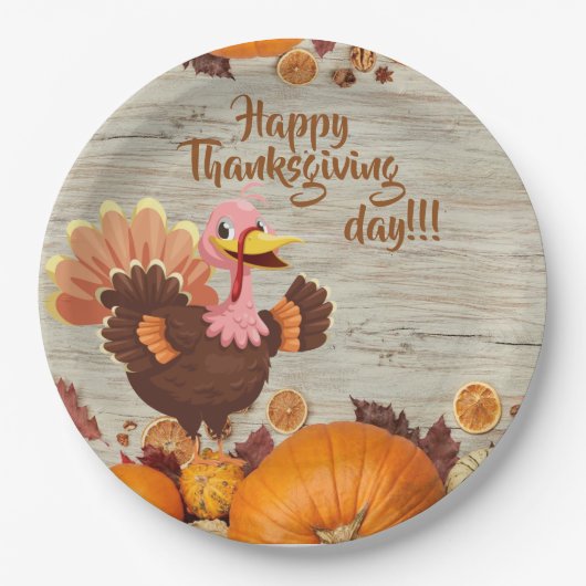 Happy Thanksgiving Day Paper-Bord Papieren Bordje (Voorkant)