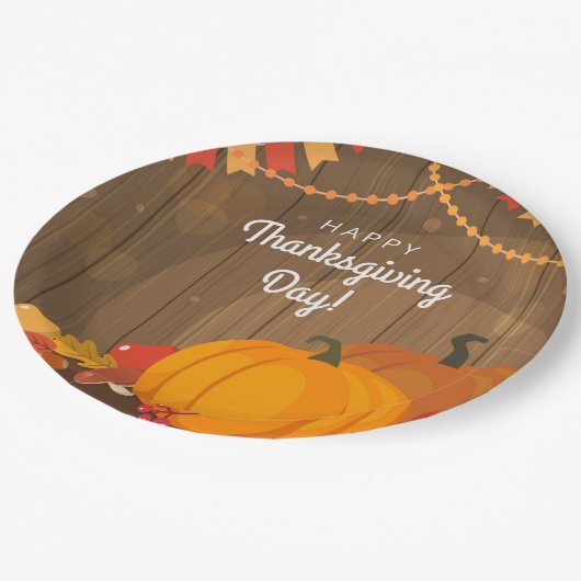 Happy Thanksgiving Day Papieren Bordje (Gekanteld)