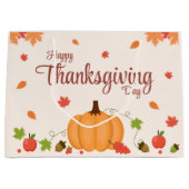 Happy Thanksgiving Day party Groot Cadeauzakje (Voorkant)