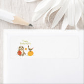 Happy Thanksgiving Day-sleuf met kalkoenetiket Etiket (Insitu)