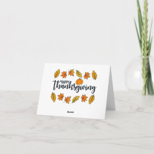 Happy Thanksgiving Day Sloon met kalkoen Feestdagen Kaart