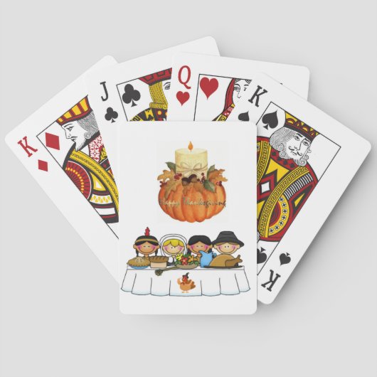 Happy Thanksgiving Day-speelkaart Pokerkaarten (Achterkant)