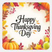 Happy Thanksgiving Day Sticker (Voorkant)