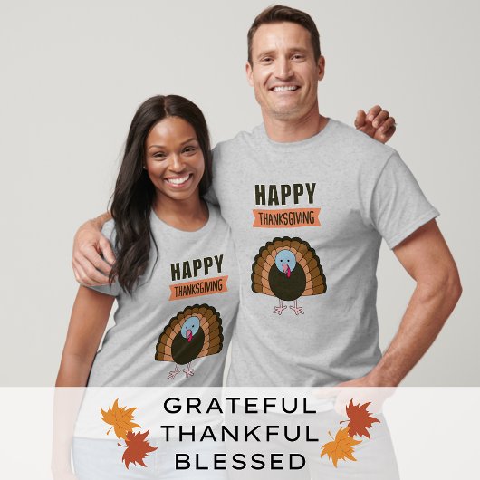 Happy Thanksgiving Day Turkey Family Matching T-shirt
