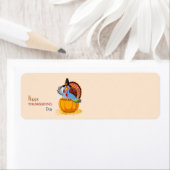 Happy Thanksgiving Day Turkije Etiket (Insitu)