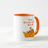 Happy Thanksgiving Day Turkije Mok (Voorkant rechts)