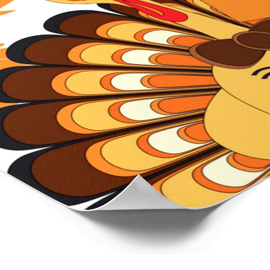 Happy Thanksgiving Day Turkije Poster (Hoek)