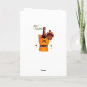 Happy Thanksgiving Day Wenskaart, Wijn Feestdagen Kaart (Achterkant)