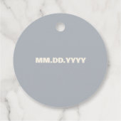 Happy Thanksgiving Day White Pumpkins Bedankjes Labels (Achterkant)