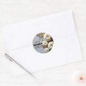 Happy Thanksgiving Day White Pumpkins Ronde Sticker (Envelop)