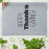 Happy Thanksgiving Day White Pumpkins Theedoek (Gevouwen)