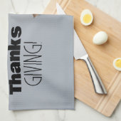 Happy Thanksgiving Day White Pumpkins Theedoek (Quarter Fold)