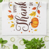 Happy Thanksgiving Day Witte Keuken Handdoek (Gevouwen)