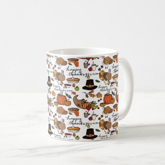 Happy Thanksgiving De gewaardeerde Mok (Voorkant rechts)