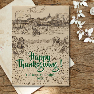 Happy Thanksgiving De oogst van Vincent van Gogh Kaart