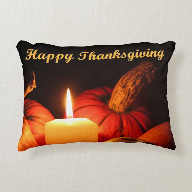 Happy Thanksgiving Decoratief Kussen (Voorkant)