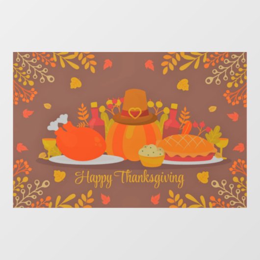 Happy Thanksgiving decoration Window Cling Raamsticker (Vel)